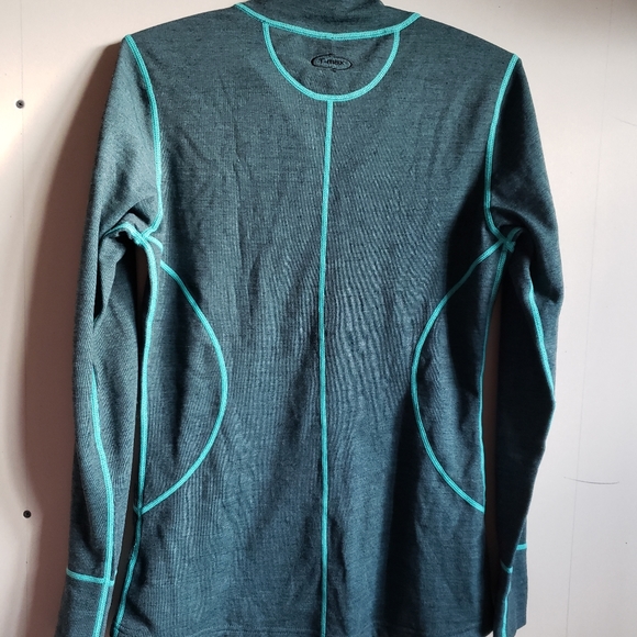 Teal Wind River Ladies Wool Base Layer Long Sleeve T-Max Heat, Size Small - Picture 7 of 13
